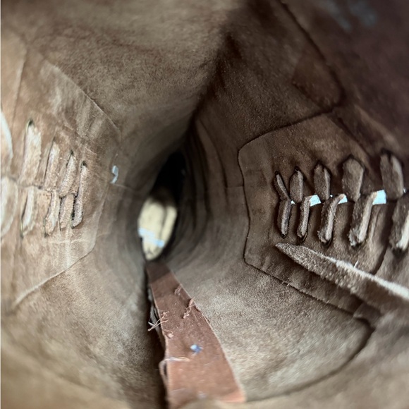 Bx by Bronx Knee High Laceup Suede Tan Camel Pull On Boot Boho Festival Sz 36 - Picture 8 of 14